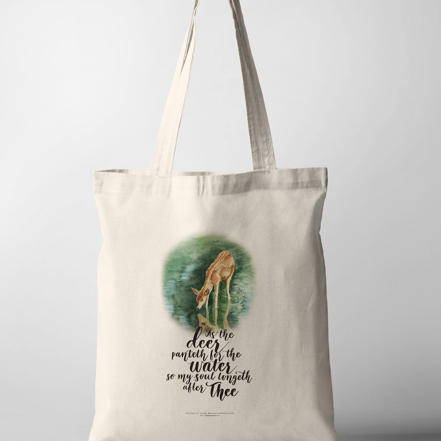 Deer {Tote Bag} - tote bag by heartstringsincolours, The Commandment Co , Singapore Christian gifts shop