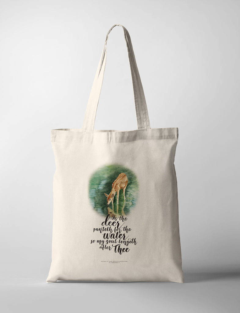 Deer {Tote Bag} - tote bag by heartstringsincolours, The Commandment Co , Singapore Christian gifts shop