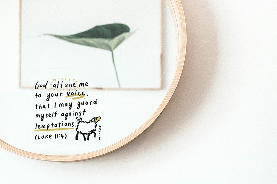 God Attune Me To Your Voice {Mirror Decal Stickers} - Decal by YMI, The Commandment Co , Singapore Christian gifts shop