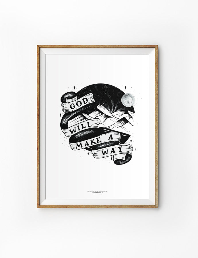 God will make a way wall art poster