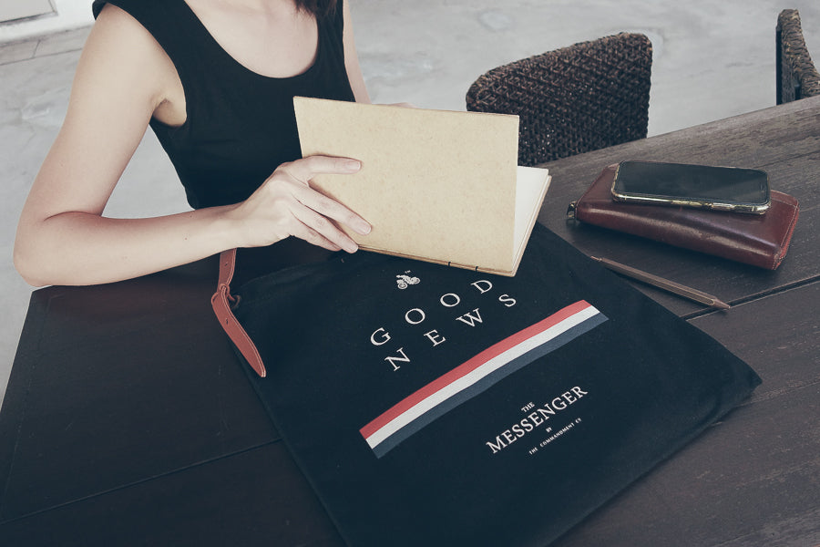 Good News {Sling Bag} - tote bag by The Messenger by TCCO, The Commandment Co , Singapore Christian gifts shop