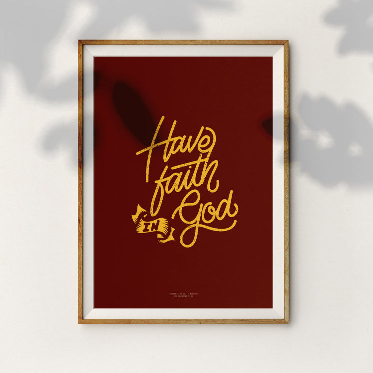 christian wall art poster have faith in god