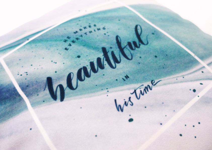 Beautiful In His Time {Cushion Cover} - Cushion Covers by The Commandment Co, The Commandment Co , Singapore Christian gifts shop