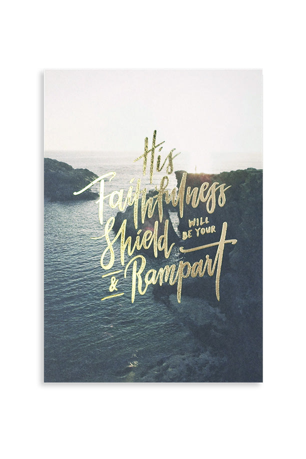 His Faithfulness Will Be Your Shield And Rampart {Card} - Cards by The Commandment Co, The Commandment Co
