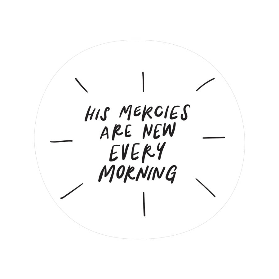 His Mercies {Mirror Decal Sticker} - Decal by The Commandment Co, The Commandment Co , Singapore Christian gifts shop