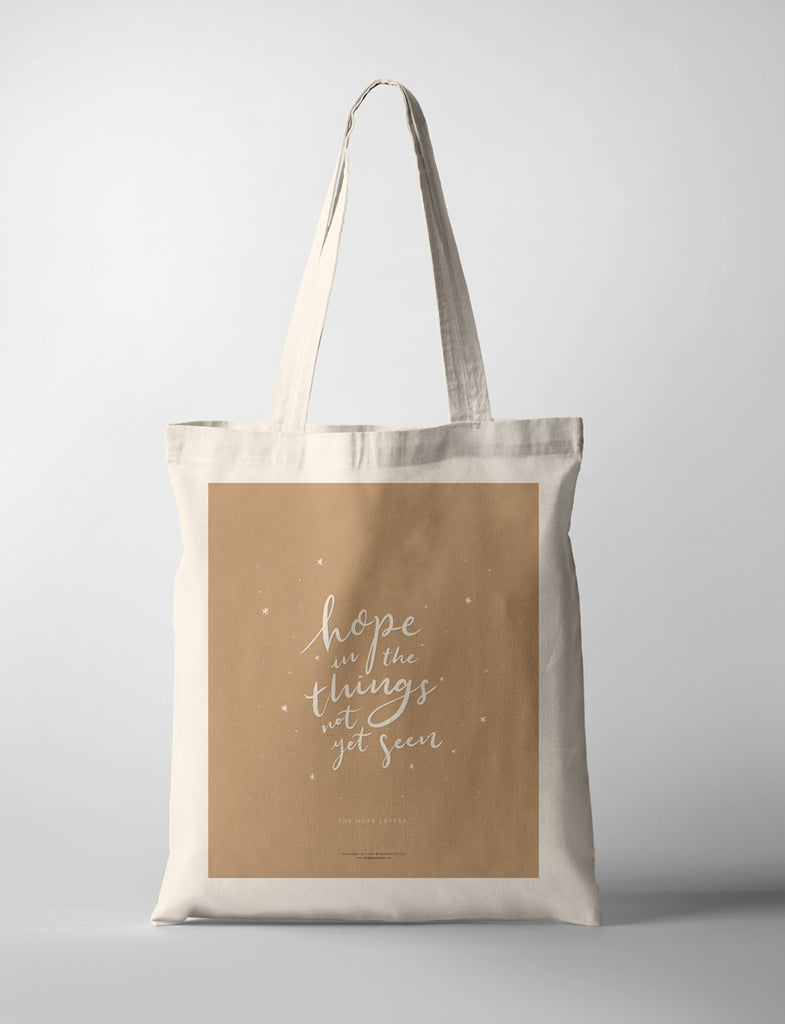 Hope In The Things Not Yet Seen {Tote Bag} - tote bag by The Hope Letter, The Commandment Co , Singapore Christian gifts shop