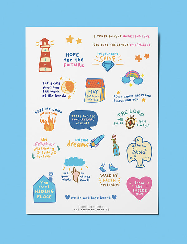 Hope | Journaling Sticker Sheet - Stickers by The Commandment Co , The Commandment Co , Singapore Christian gifts shop