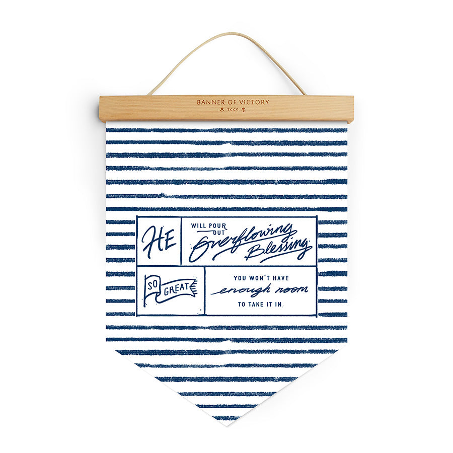 Overflowing Blessing {Banner of Victory} - Banners by The Commandment Co, The Commandment Co , Singapore Christian gifts shop