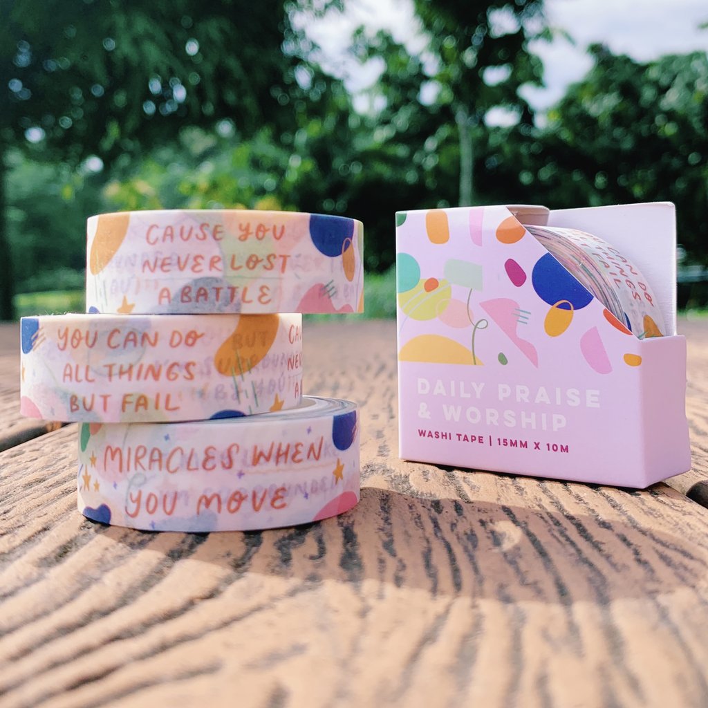 Daily Praise & Worship | Washi Tape - Stickers by The Brave Assembly, The Commandment Co , Singapore Christian gifts shop