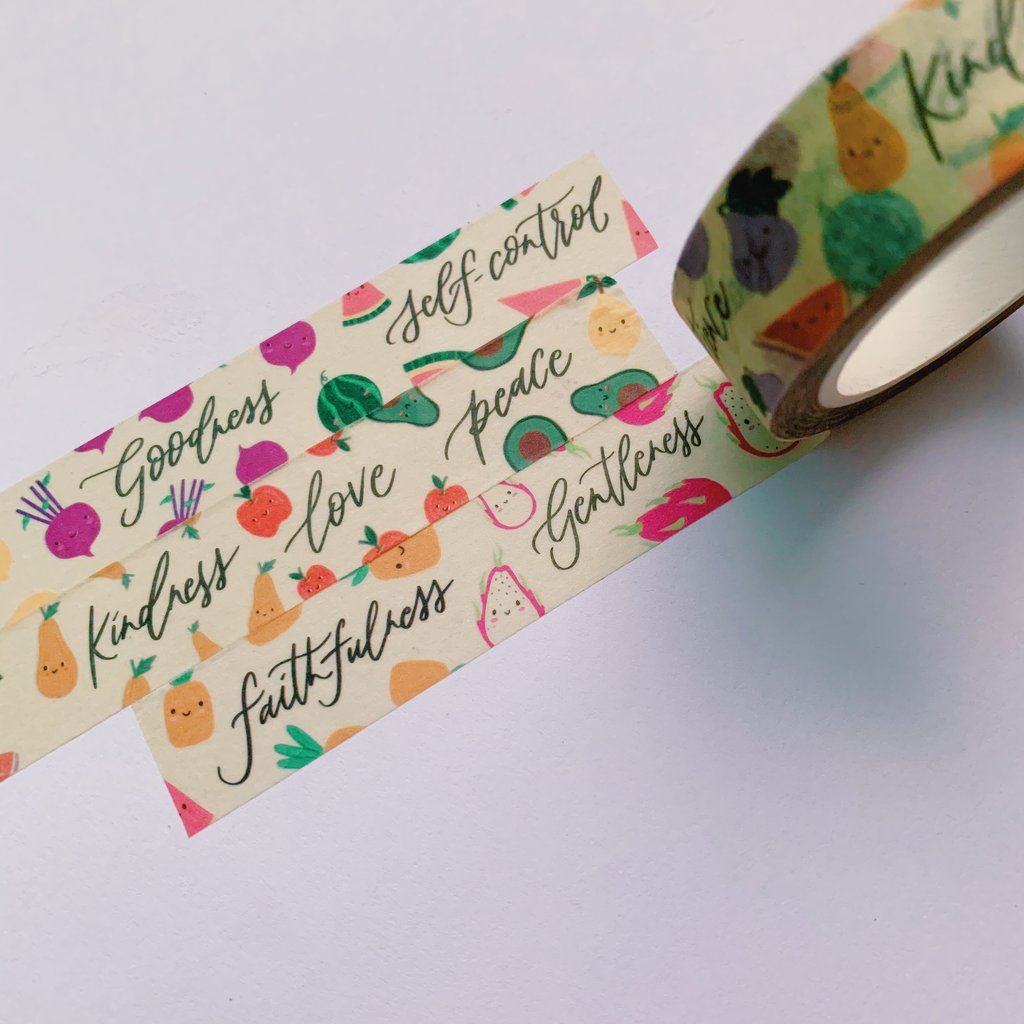 Fruit of The Spirit | Washi Tape - Stickers by The Brave Assembly, The Commandment Co , Singapore Christian gifts shop