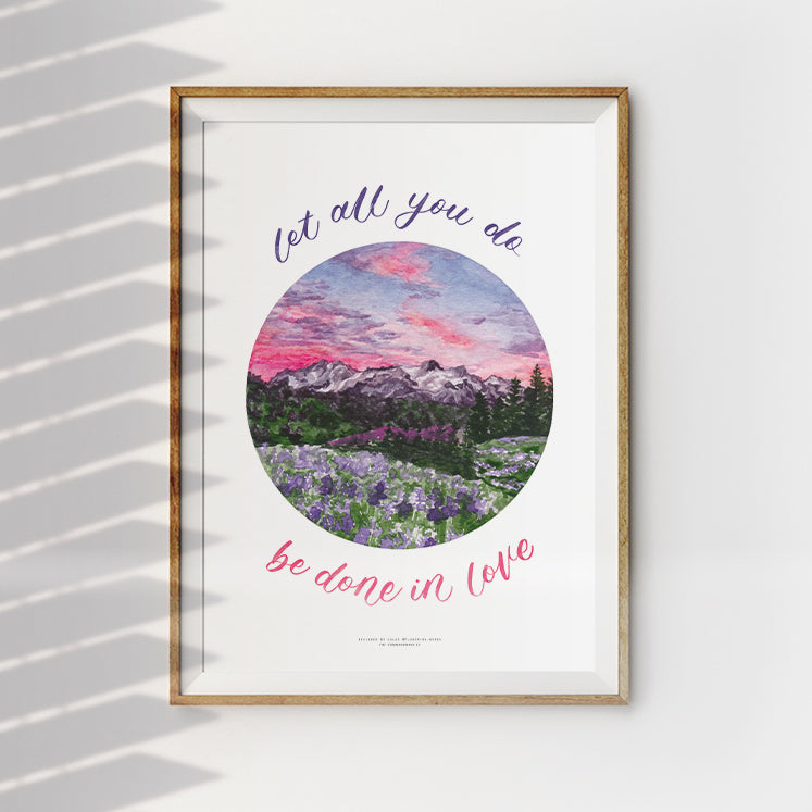 Done In Love {Poster} - Posters by Flowering Words, The Commandment Co , Singapore Christian gifts shop