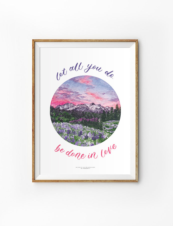 Done In Love {Poster} - Posters by Flowering Words, The Commandment Co , Singapore Christian gifts shop