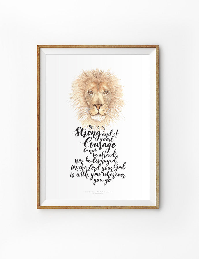 Lion {Poster} - Posters by heartstringsincolours, The Commandment Co , Singapore Christian gifts shop