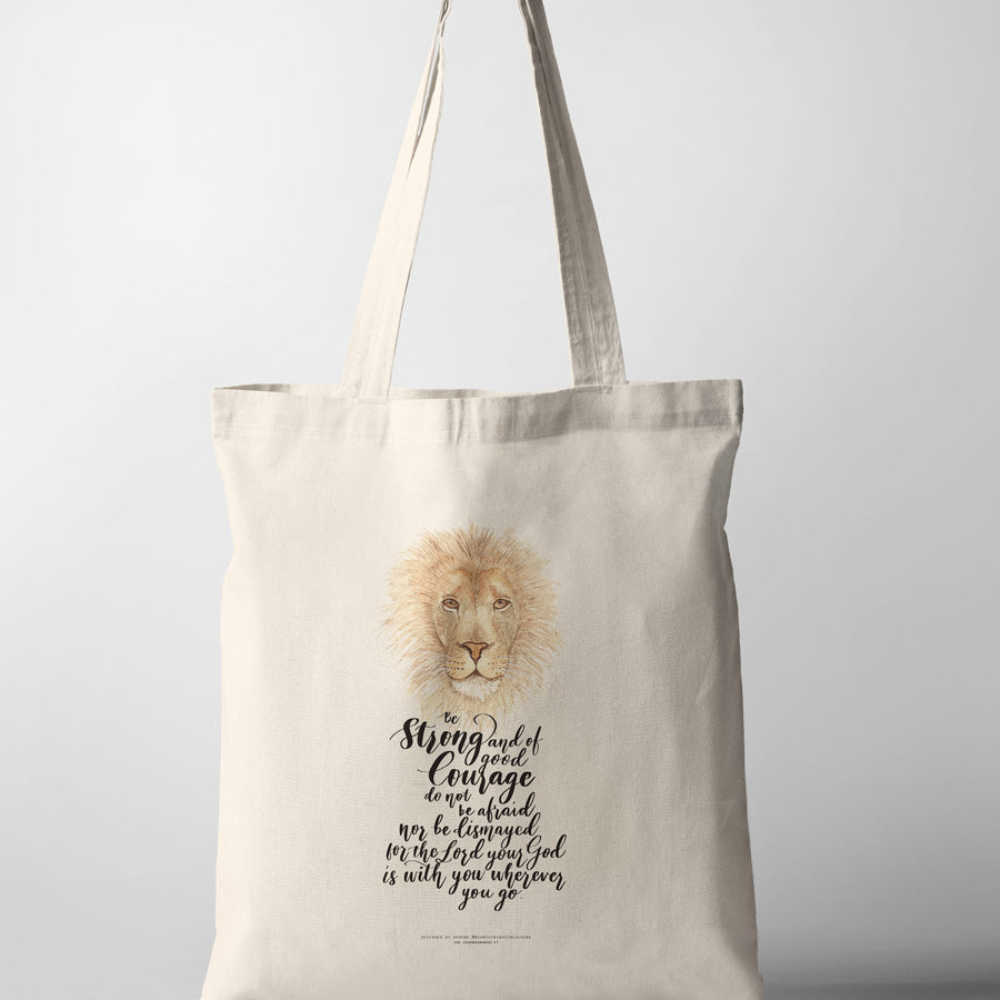 Lion {Tote Bag} - tote bag by heartstringsincolours, The Commandment Co , Singapore Christian gifts shop