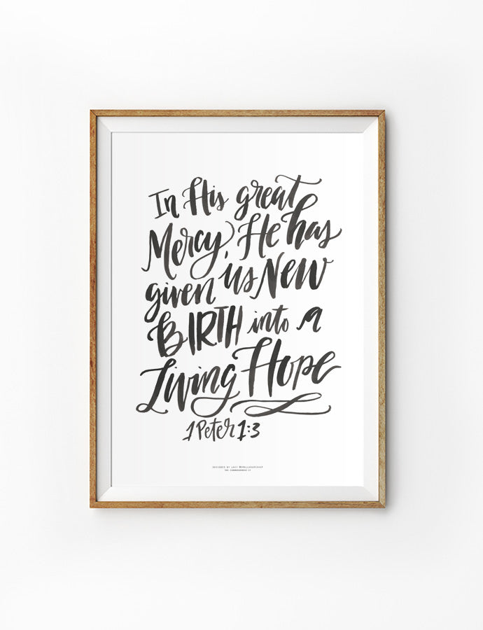 Living Hope {Poster} - Posters by Small Hours Shop, The Commandment Co , Singapore Christian gifts shop