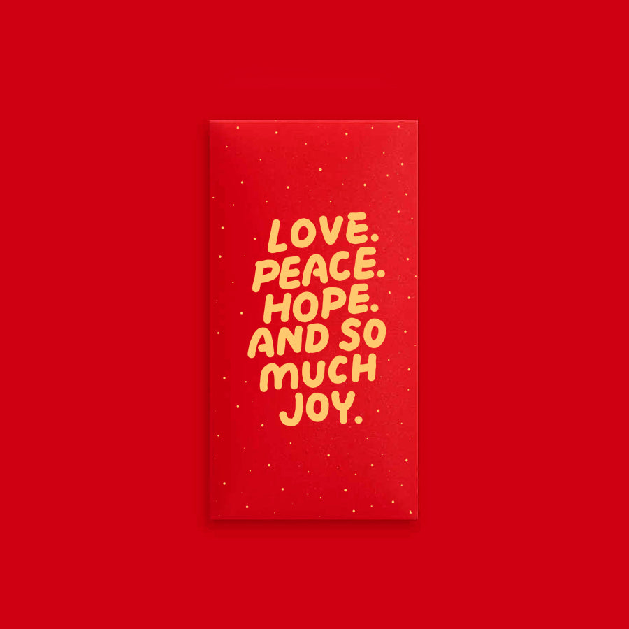 Love Peace Hope Ang Bao {Red Packet} - Red Packets by The Commandment, The Commandment Co , Singapore Christian gifts shop