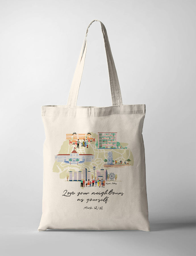 Love Your Neighbours (MAP) {Tote Bag}
