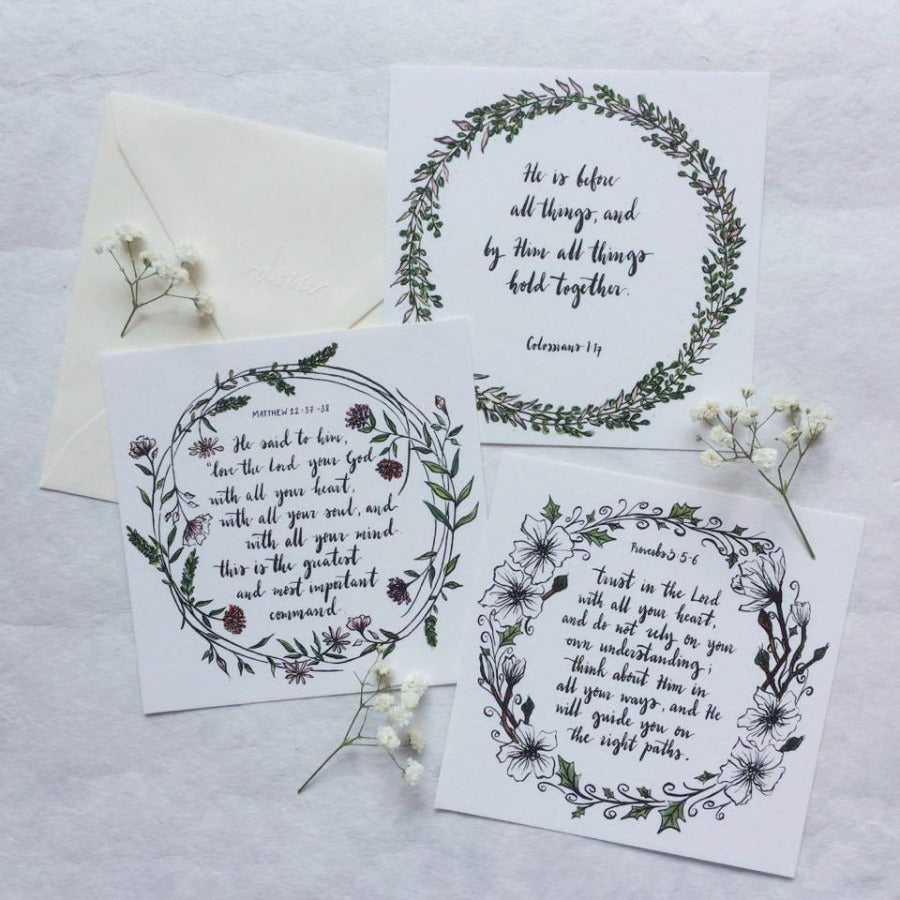 Therefore Don't Worry Matthew 6:34 | Greeting Cards - Cards by Dora Prints, The Commandment Co , Singapore Christian gifts shop