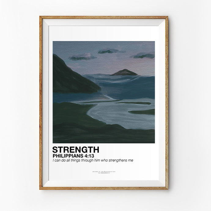 digital art print poster that says "I can do all things through him who strengthen me"