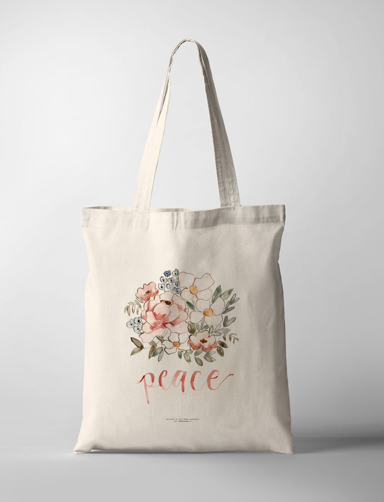 Peace {Tote Bag} - tote bag by Small Hours Shop, The Commandment Co , Singapore Christian gifts shop