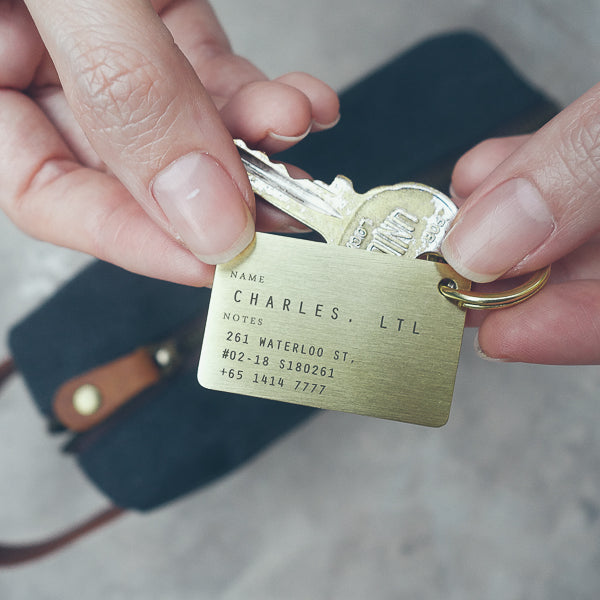 Classic Plate Brass Keychain - Keychain by The Commandment, The Commandment Co , Singapore Christian gifts shop