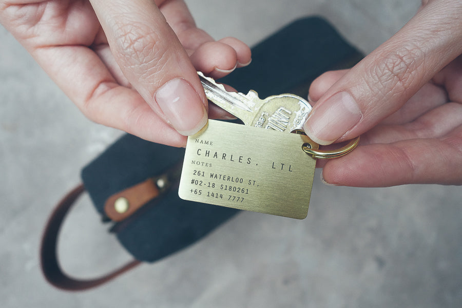 Classic Plate Brass Keychain - Keychain by The Commandment, The Commandment Co , Singapore Christian gifts shop