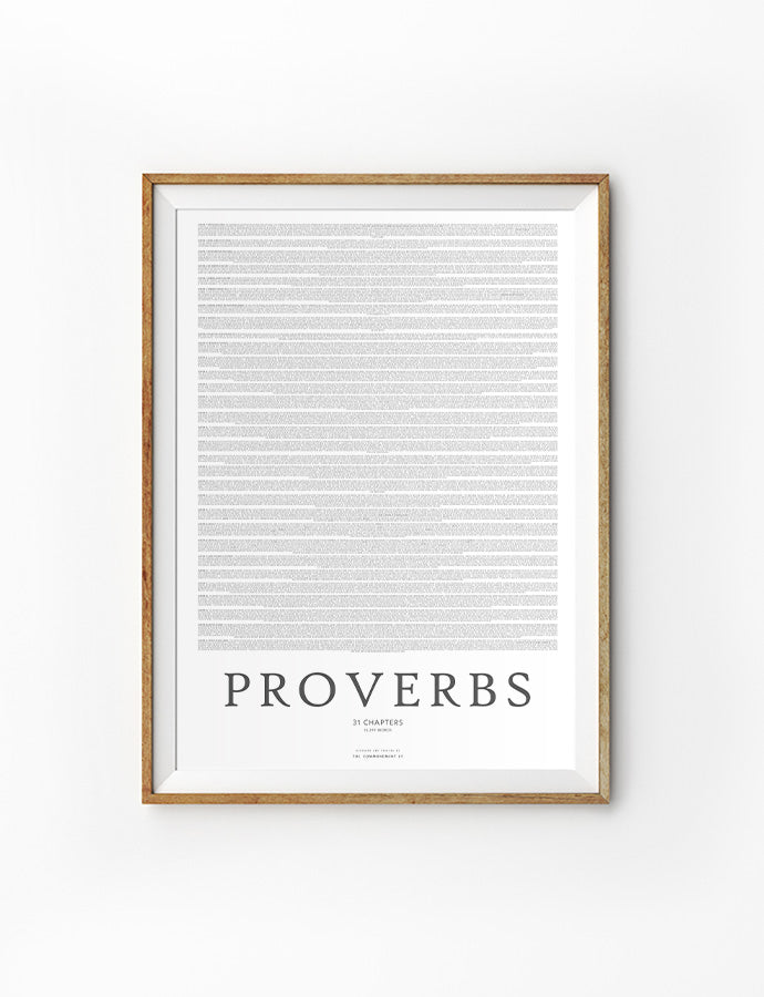Book of Proverbs {Poster} - Posters by The Commandment Co, The Commandment Co , Singapore Christian gifts shop