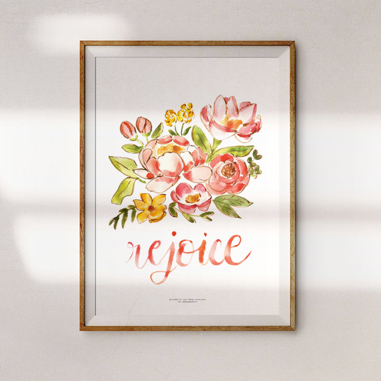 Rejoice {Poster} - Posters by Small Hours Shop, The Commandment Co , Singapore Christian gifts shop