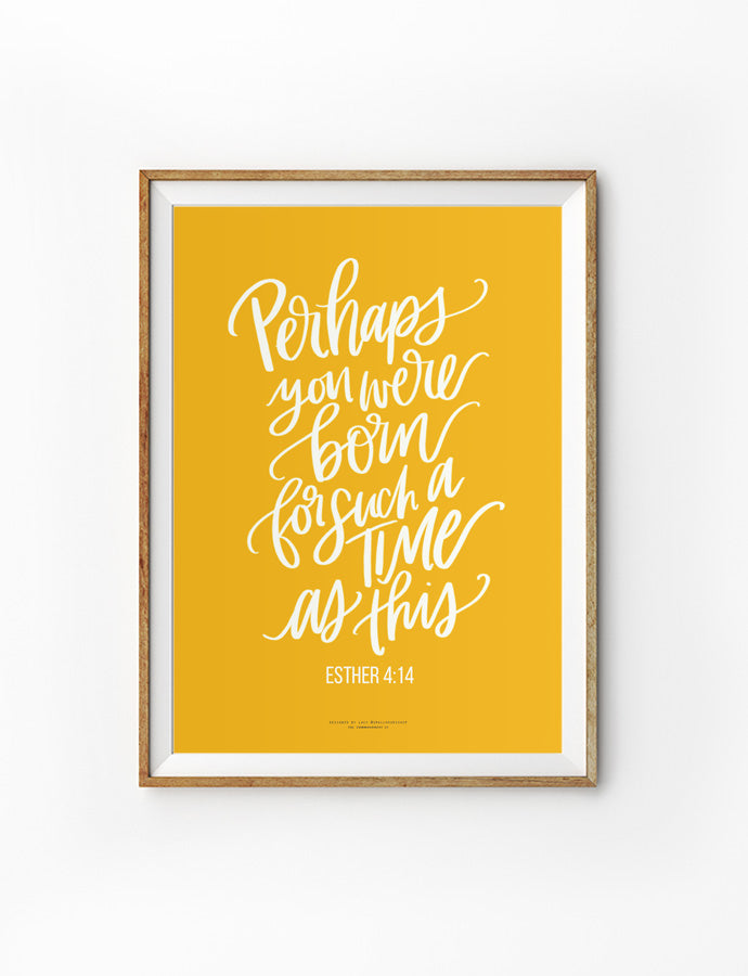 perhaps you were born for such a time as this poster design