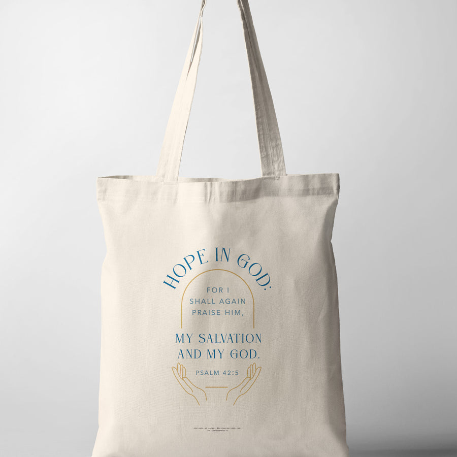 Hope In God {Tote Bag} - tote bag by Designed With Delight, The Commandment Co , Singapore Christian gifts shop