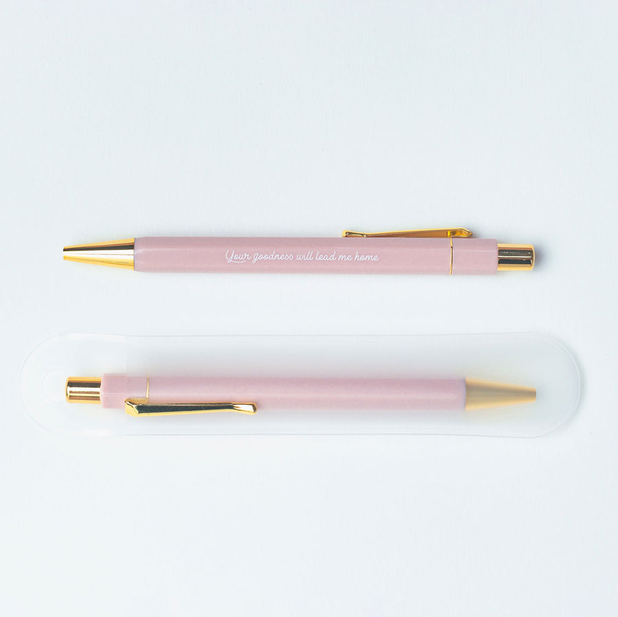 Your Goodness Will Lead Me Home (Plum) | Ballpoint Pen - Ballpoint Pen by The Brave Assembly, The Commandment Co , Singapore Christian gifts shop