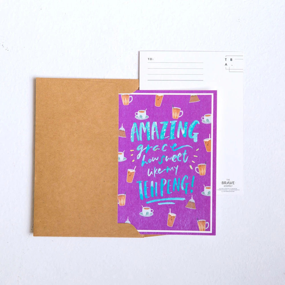 Amazing Grace, Sweet Like Teh Peng{Card} - Cards by The Brave Assembly, The Commandment Co