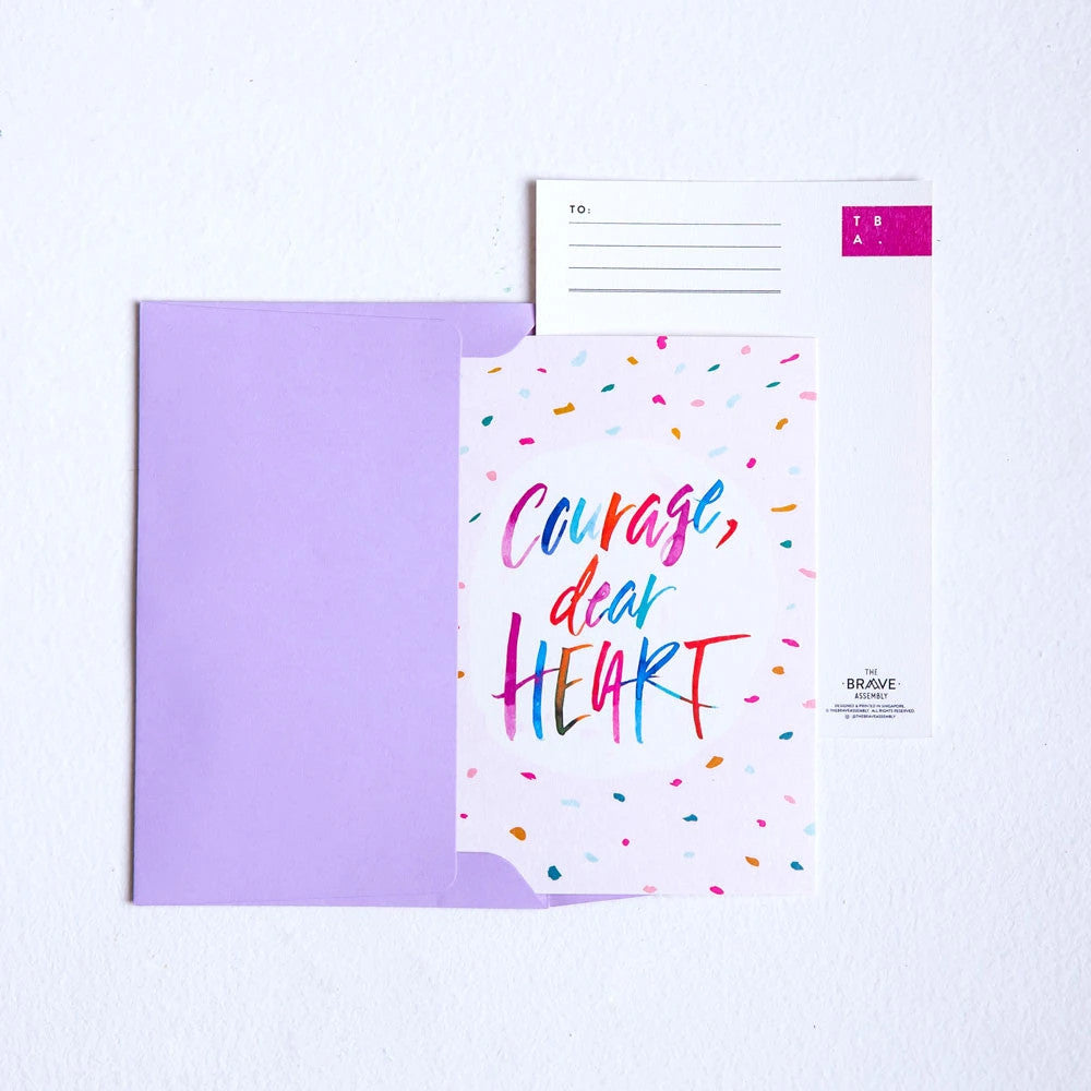 Courage, Dear Heart {Card} - Cards by The Brave Assembly, The Commandment Co , Singapore Christian gifts shop