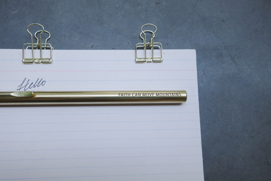 Faith can move mountains {Brass Pen} - Brass Pen by The Commandment, The Commandment Co