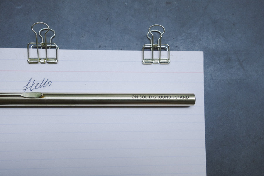 On solid ground i stand {Brass Pen} - Brass Pen by The Commandment, The Commandment Co