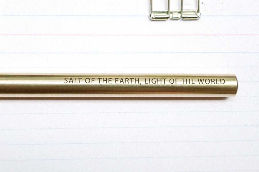 Salt of the earth, Light of the world {Brass Pen} - Brass Pen by The Commandment, The Commandment Co , Singapore Christian gifts shop
