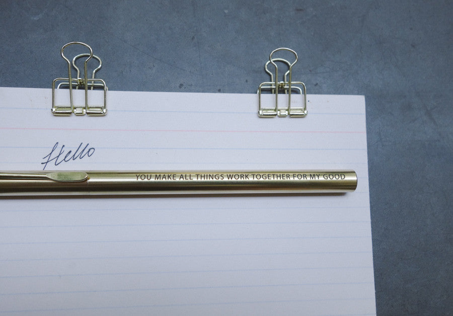 You make all things work together for my good {Brass Pen} - Brass Pen by The Commandment, The Commandment Co , Singapore Christian gifts shop