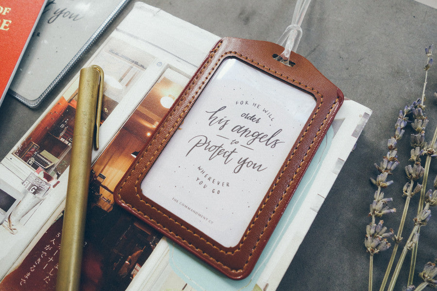 Have a safe and blessed journey - Dove Design {Luggage Tag} - Passport Cover by The Commandment Co, The Commandment Co