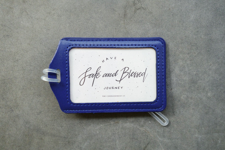 Have a safe and blessed journey - Calligraphy Design {Luggage Tag} - Passport Cover by The Commandment Co, The Commandment Co , Singapore Christian gifts shop