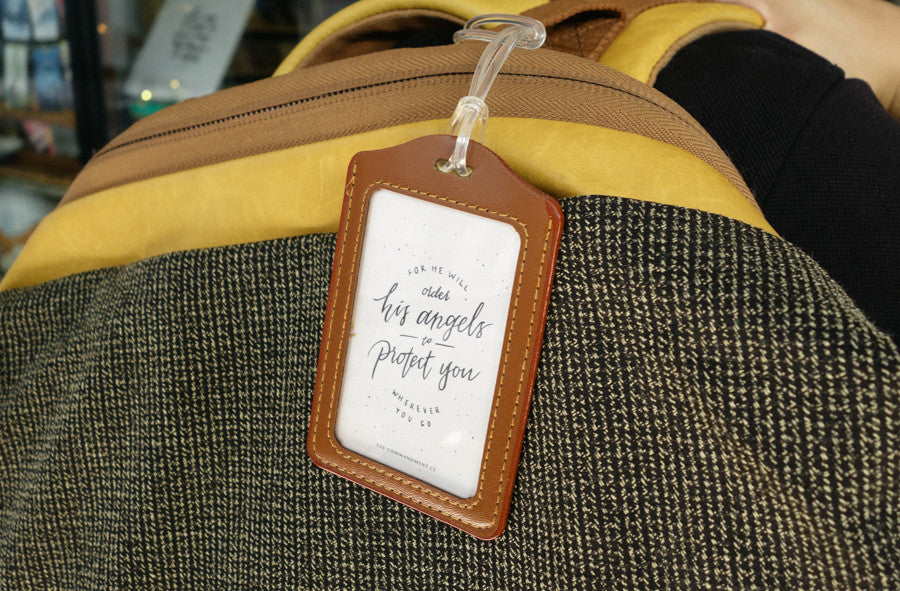 For He will order His angels to protect you wherever you go {Luggage Tag} - Passport Cover by The Commandment Co, The Commandment Co , Singapore Christian gifts shop