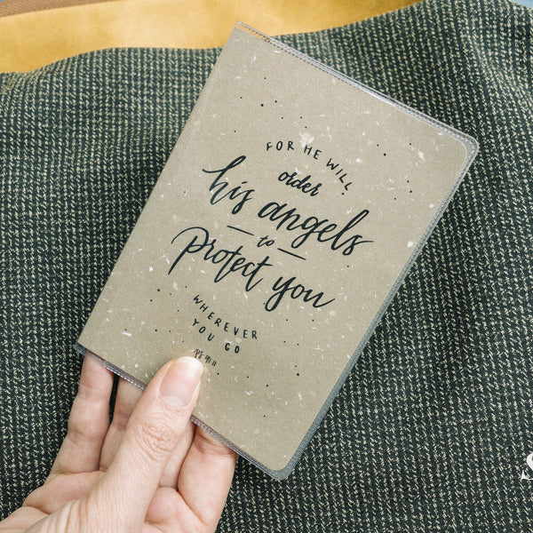 For He will order His angels to protect you wherever you go {Passport Cover} - Passport Cover by The Commandment Co, The Commandment Co , Singapore Christian gifts shop