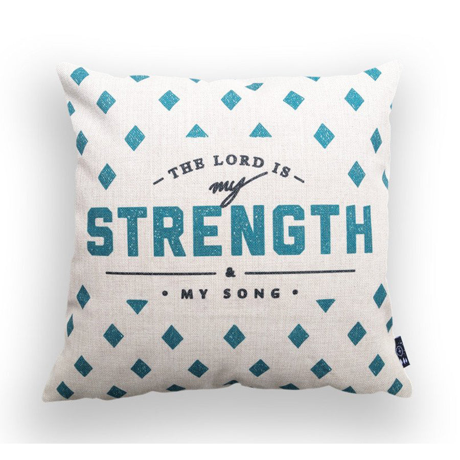 The lord is my strength and my song Cushion design