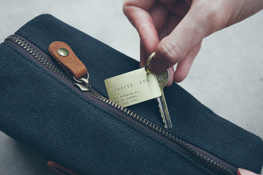 Classic Plate Brass Keychain - Keychain by The Commandment, The Commandment Co , Singapore Christian gifts shop