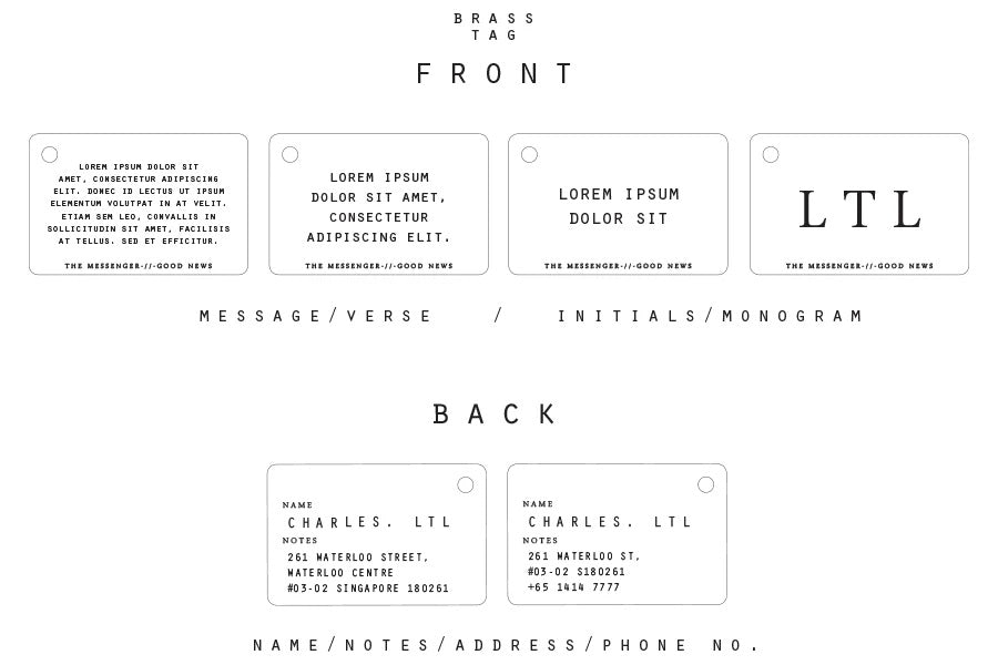 Classic Plate Brass Keychain - Keychain by The Commandment, The Commandment Co , Singapore Christian gifts shop