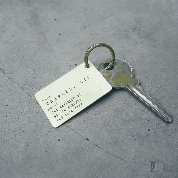 Classic Plate Brass Keychain - Keychain by The Commandment, The Commandment Co , Singapore Christian gifts shop