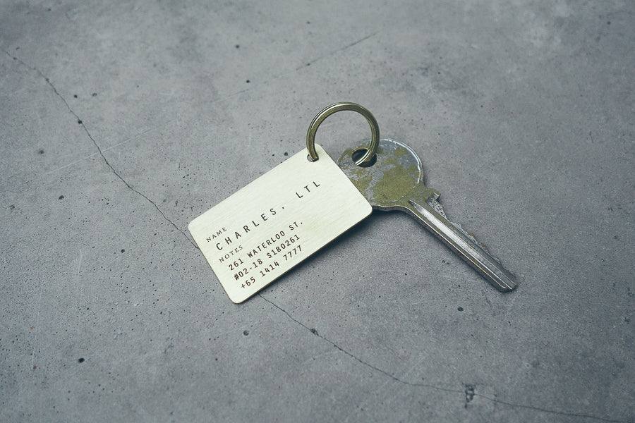 Classic Plate Brass Keychain - Keychain by The Commandment, The Commandment Co , Singapore Christian gifts shop