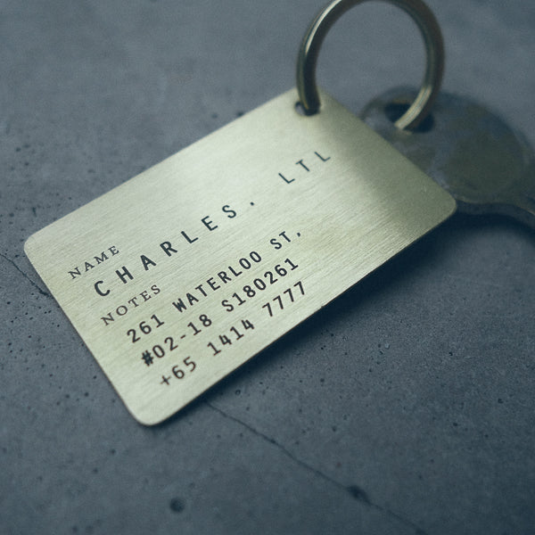 Classic Plate Brass Keychain - Keychain by The Commandment, The Commandment Co , Singapore Christian gifts shop
