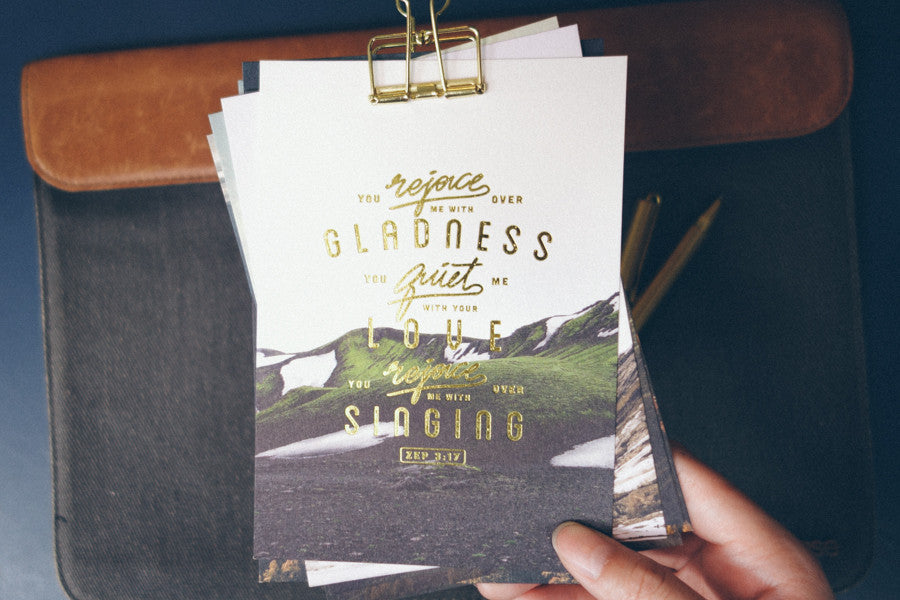 Gladness, love, singing {Card} - Cards by The Commandment Co, The Commandment Co