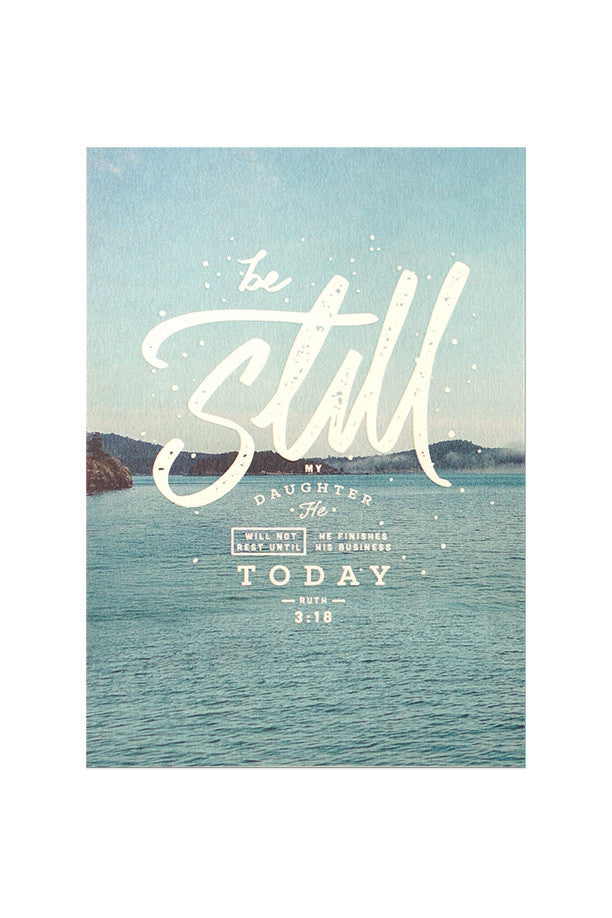 be still my daughter seas and nature design greeting card
