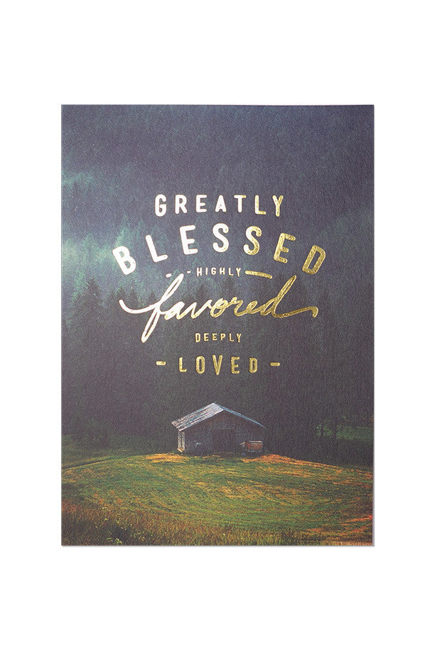 greatly blessed highly favoured deeply loved| inspiring greeting cards for special events